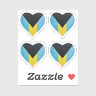 Flaggenstempel der Bahamas-Liebe Aufkleber
