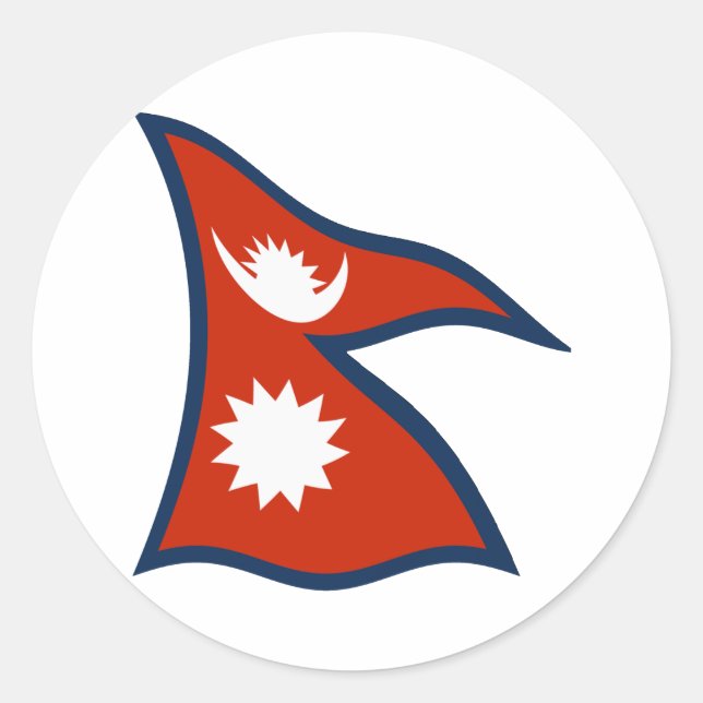 Flaggensticker für Nepal Runder Aufkleber (Vorderseite)