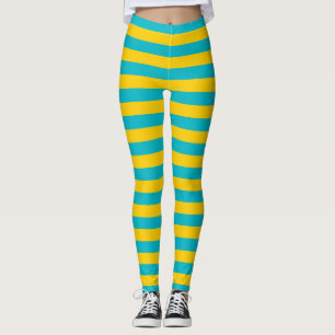 Flaggenstreifen aus Kasachstan mit kursiven Symbol Leggings