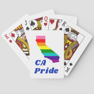 Flaggenstreifen für den Staatsstolz California Gay Spielkarten