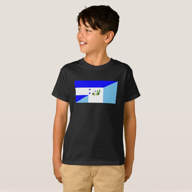 Flaggensymbol Landes Hondurass Guatemala halbes T-Shirt (Vorne ganz)