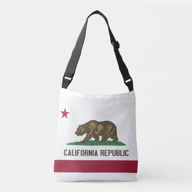 Flaggentasche, Kalifornien Tragetaschen Mit Langen Trägern (Vorderseite)