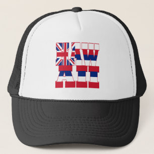 Flaggentext von Hawaii Truckerkappe