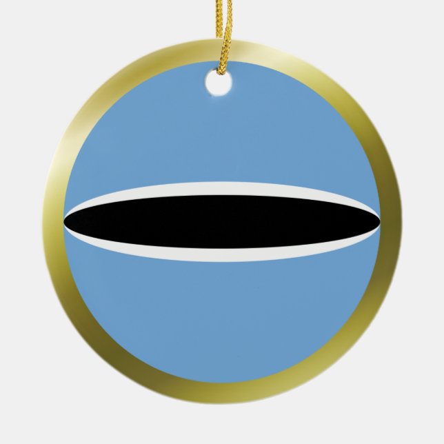 Flaggenverzierung von Botswana Keramikornament (Vorne)