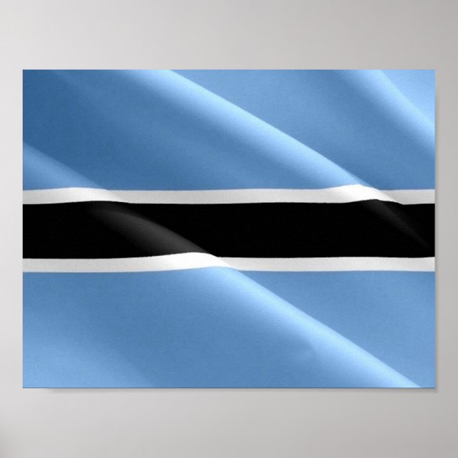 Flaggenwellen BOTSWANA - Poster (Vorne)