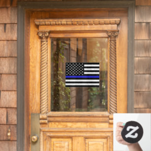 Flaggenzeichen der blauen Linie, Polizei, amerikan Fensteraufkleber