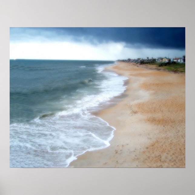 Flagler Beach Florida Shoreline Poster (Vorne)