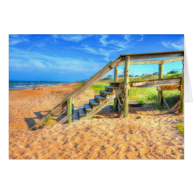 Flagler Beach, Florida-Stufen bis zum Strand (Vorderseite (Horizontal))