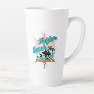 Flagler Beach Florida Vintag Retro Sunset Milchtasse