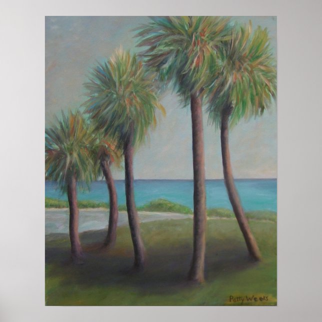 FLAGLER BEACH PALMS POSTER (Vorne)