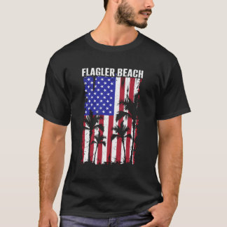 Flagler Beach - Patriotische amerikanische Flaggen T-Shirt