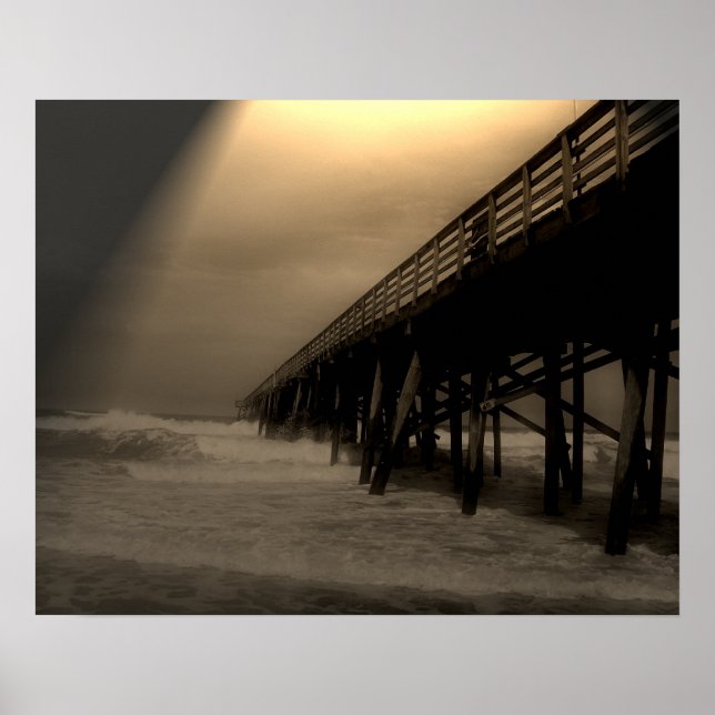 Flagler Beach Pier Fotografie Poster (Vorne)