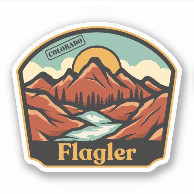Flagler, Colorado-Sticker Aufkleber (Vorderseite)