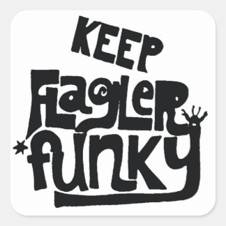 Flagler Funky-Aufkleber behalten Quadratischer Aufkleber