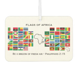 FLAGS AFRIKAS mit anpassbarer Schrift Autolufterfrischer