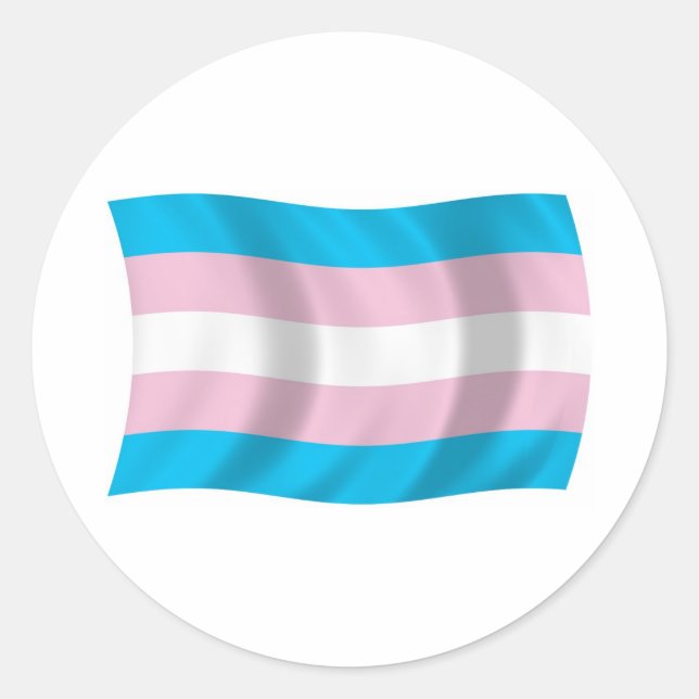 Flags-Aufkleber für Transgender Runder Aufkleber (Vorderseite)