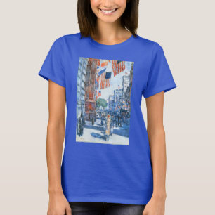 Flags Fifth Avenue von Childe Hassam, Vintage Art T-Shirt