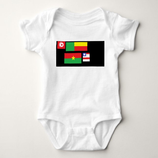 Flags of the world baby strampler (Vorderseite)