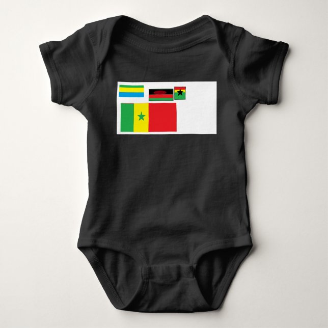 Flags of the world baby strampler (Vorderseite)