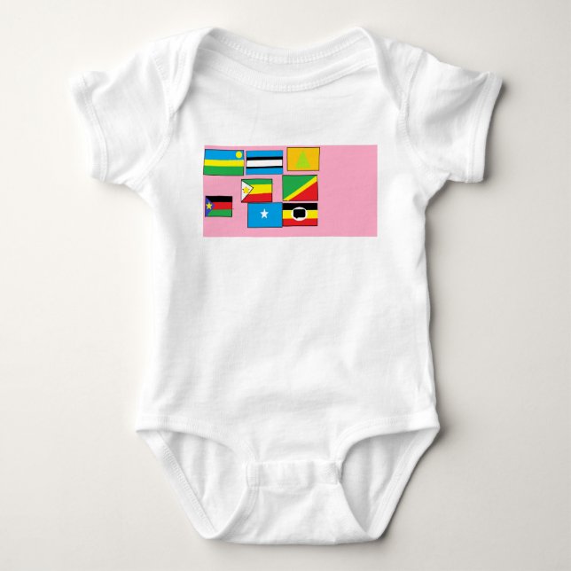 Flags of the world baby strampler (Vorderseite)