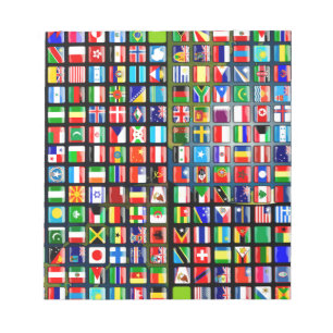 Flags of the world notizblock