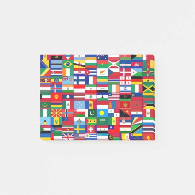 Flags of the world post-it klebezettel (Vorderseite)