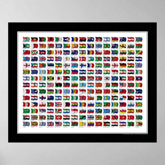 Flags of the World - Poster aktualisiert 2011 (Vorne)