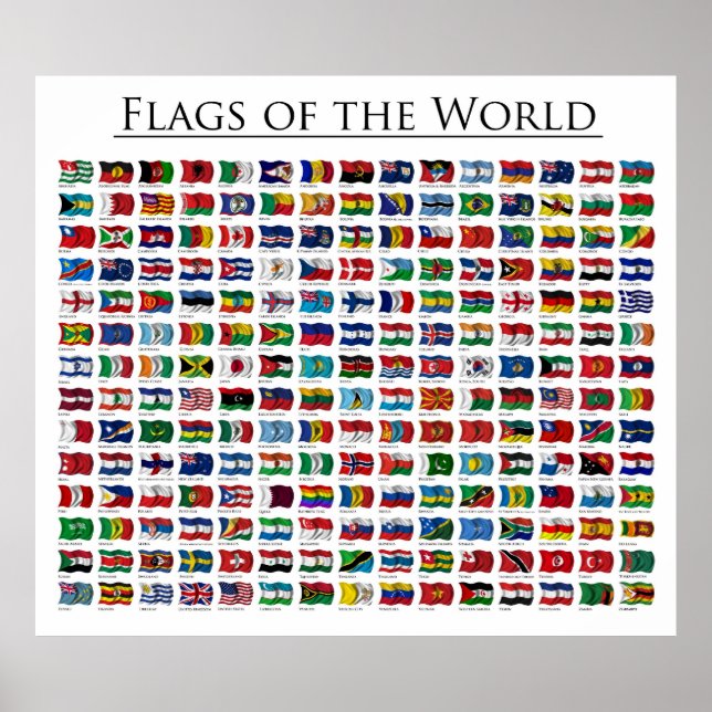 Flags of the World - Poster aktualisiert 2011 (Vorne)