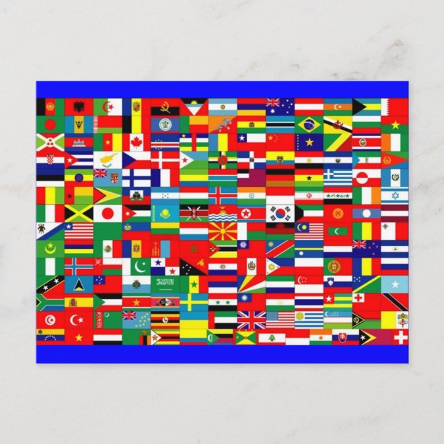 FLAGS OF THE WORLD POSTKARTE (Vorderseite)