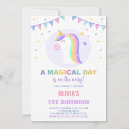 Flags Unicorn Einladungen zum Geburtstag