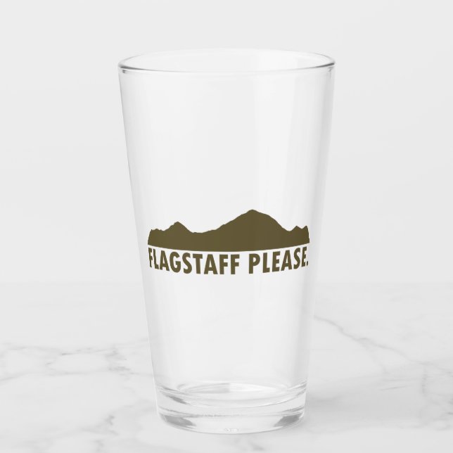 Flagstaff Arizona Bitte Glas (Vorderseite)