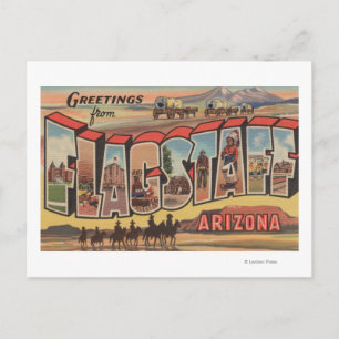 Flagstaff, Arizona - Große Buchstabenszenen Postkarte