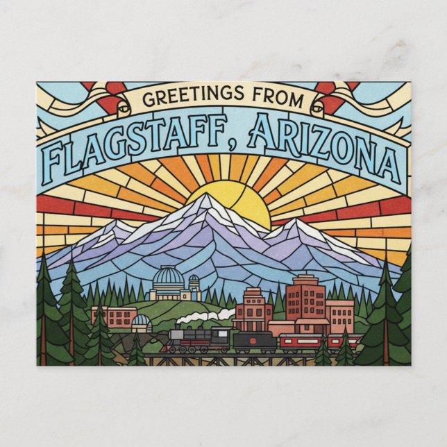 Flagstaff Arizona Postkarte (Vorderseite)