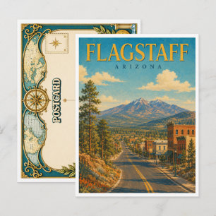 Flagstaff Arizona Route 66 GeoSaga Postkarte