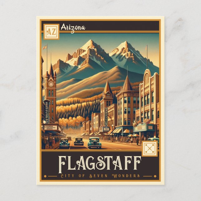 Flagstaff, Arizona | VINTAG Postkarte (Vorderseite)
