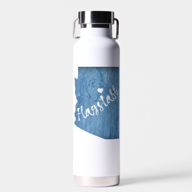 Flagstaff Arizona Wood Grain Trinkflasche (Vorne)