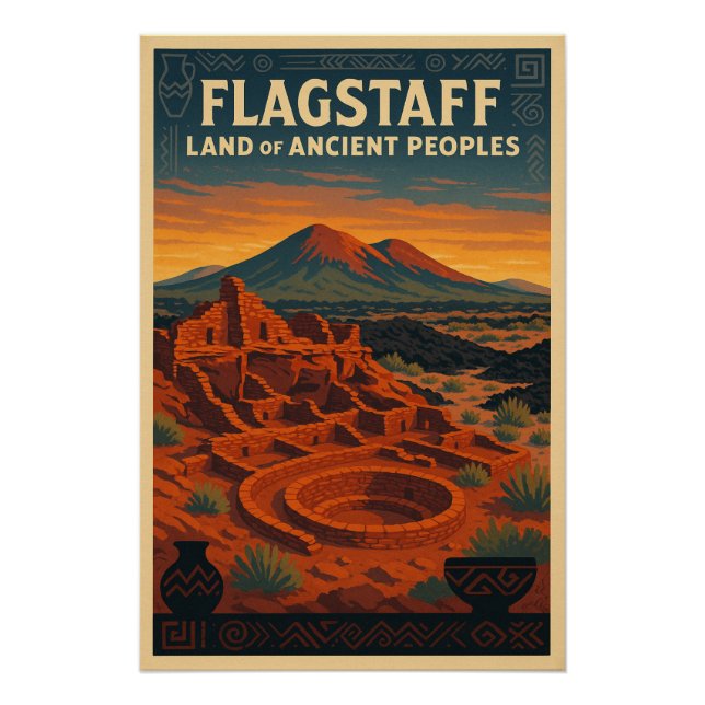Flagstaff - Einheimisches Erbe und alte Ruinen Poster (Vorderseite)