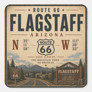 Flagstaff Route 66 Berg Aufkleber