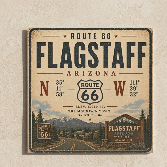 Flagstaff Route 66 Berg-Einladung (Von Creator hochgeladen)