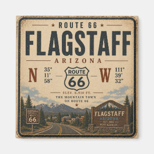Flagstaff Route 66 Kühlschrank Souvenir Magnet