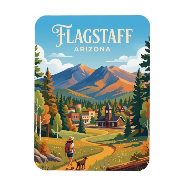 Flagstaff USA Magnet (Vertikal)