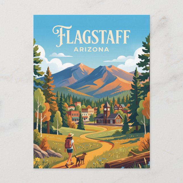 Flagstaff USA Postkarte (Vorderseite)
