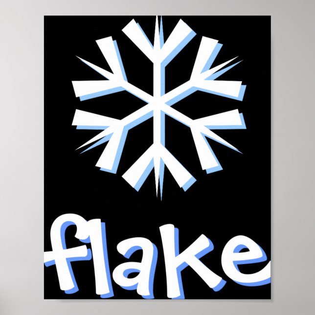 Flake Blue T Shirt  Poster (Vorne)
