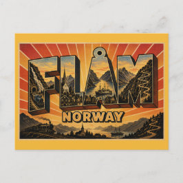 Flåm Norwegen Eisenbahn Postkarte