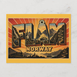Flåm Norwegen Eisenbahn Postkarte