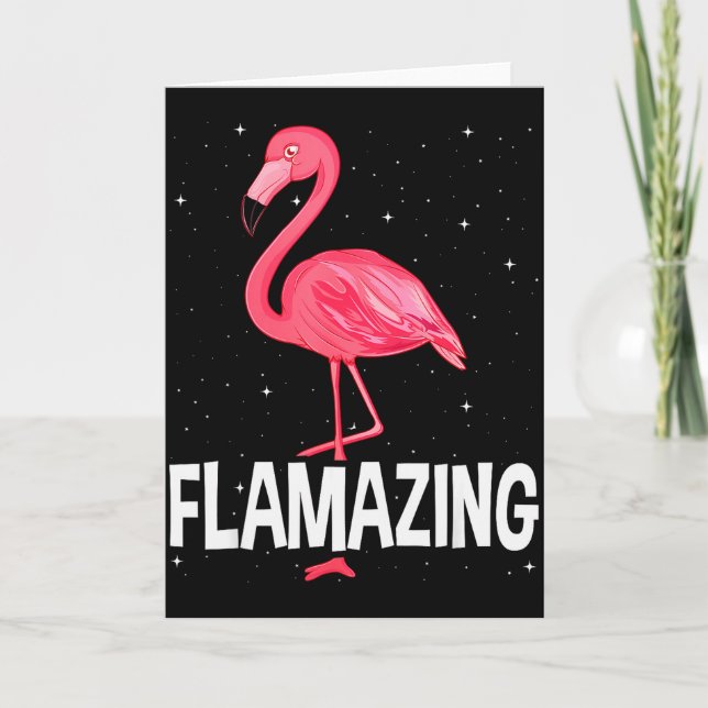 Flamazing Nk Flamingo Novelty Flamingo Lover Funny Karte (Vorderseite)