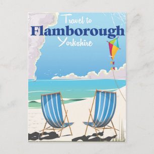 Flamborough Yorkshire Reiseplakat Postkarte