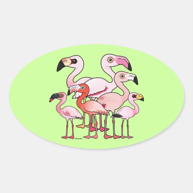 Flamboyance Ovaler Aufkleber (Vorderseite)