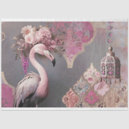 Flamboyant Flamingo Floral und Arabesque Lantern Seidenpapier