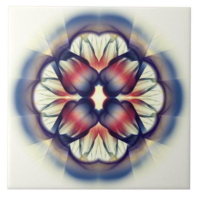 Flamboyant helle Dekoration Fliese (Vorderseite)